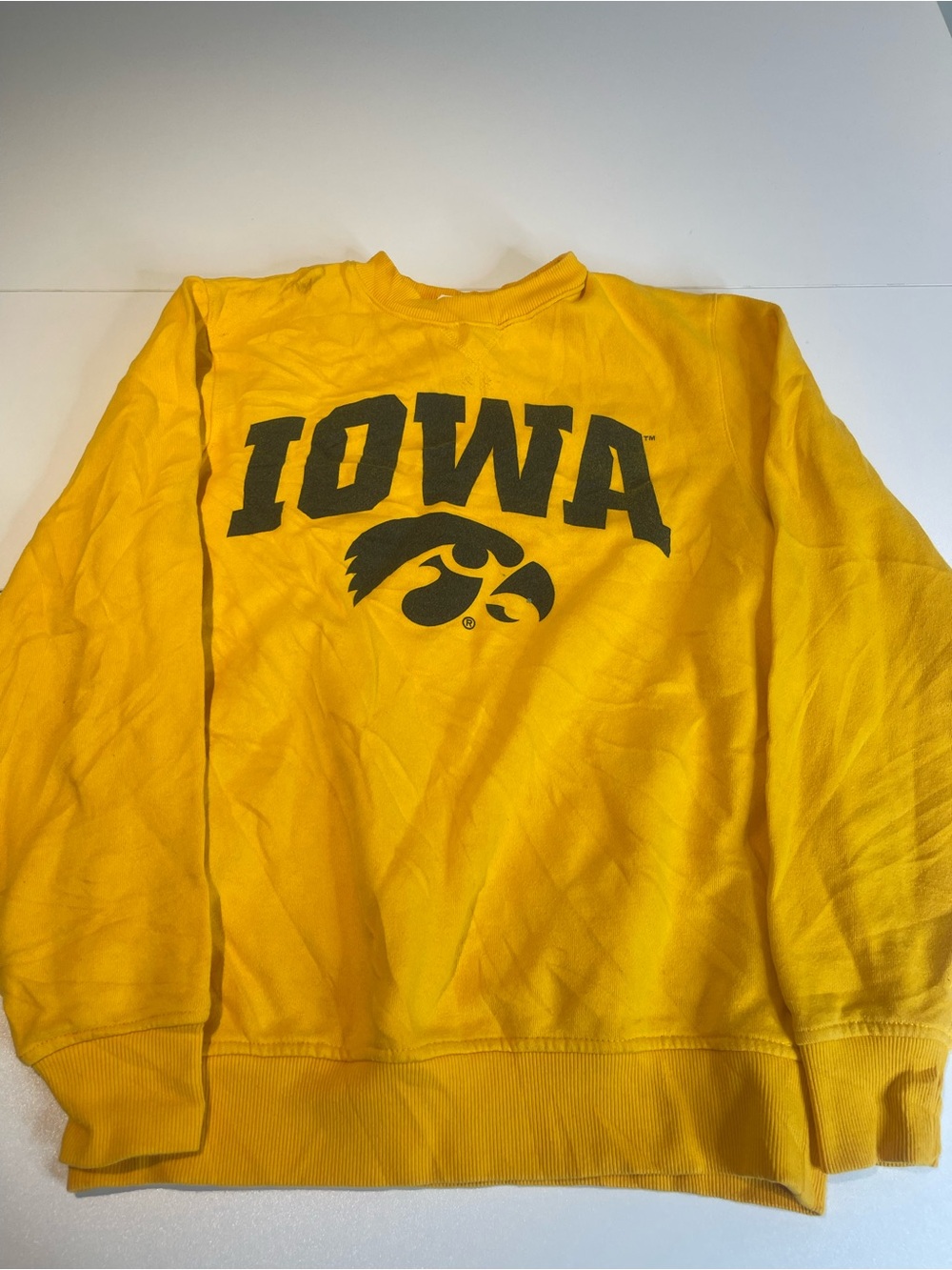 Augusta Sportswear Iowa Crewneck Sweatshirt in Gold with Black Logo